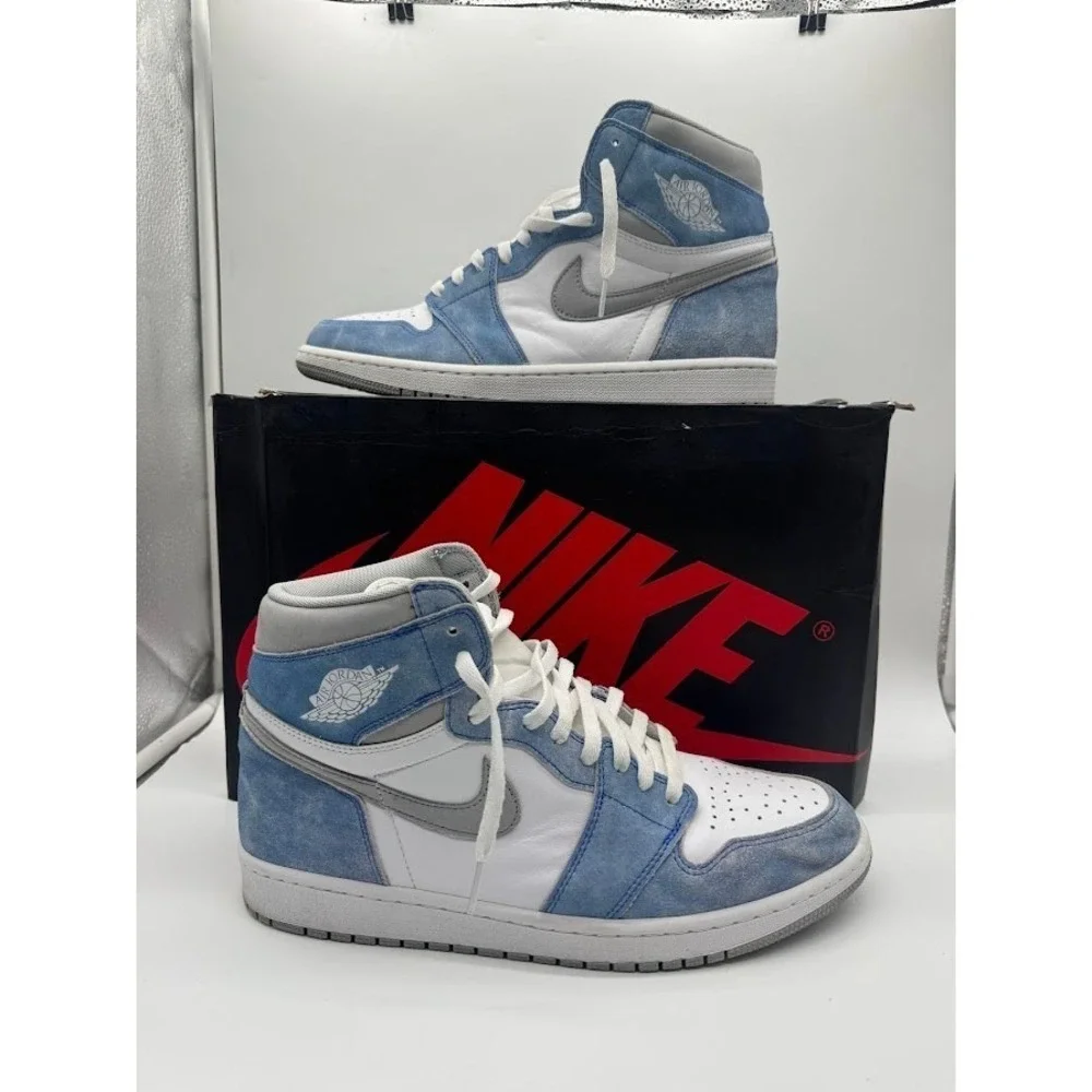 Nike Air Jordan 1 Retro High OG Hyper Royal Blue White Grey‎ 555088-402 Mens 13